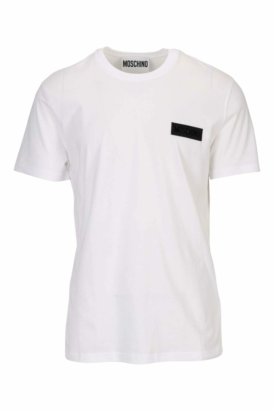 Camiseta blanca con minilogo etiqueta negro - 667113394664 scaled