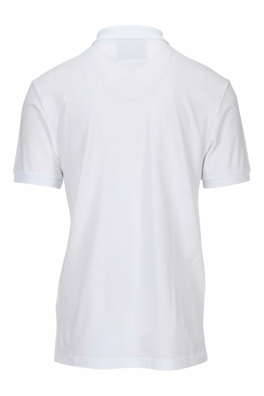 White polo shirt with black mini-logo label - 667113402154 1 scaled