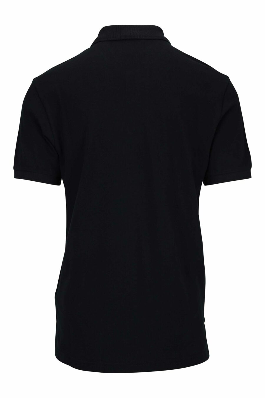 Schwarzes Poloshirt mit weißem Mini-Logo-Etikett - 667113402352 1 skaliert