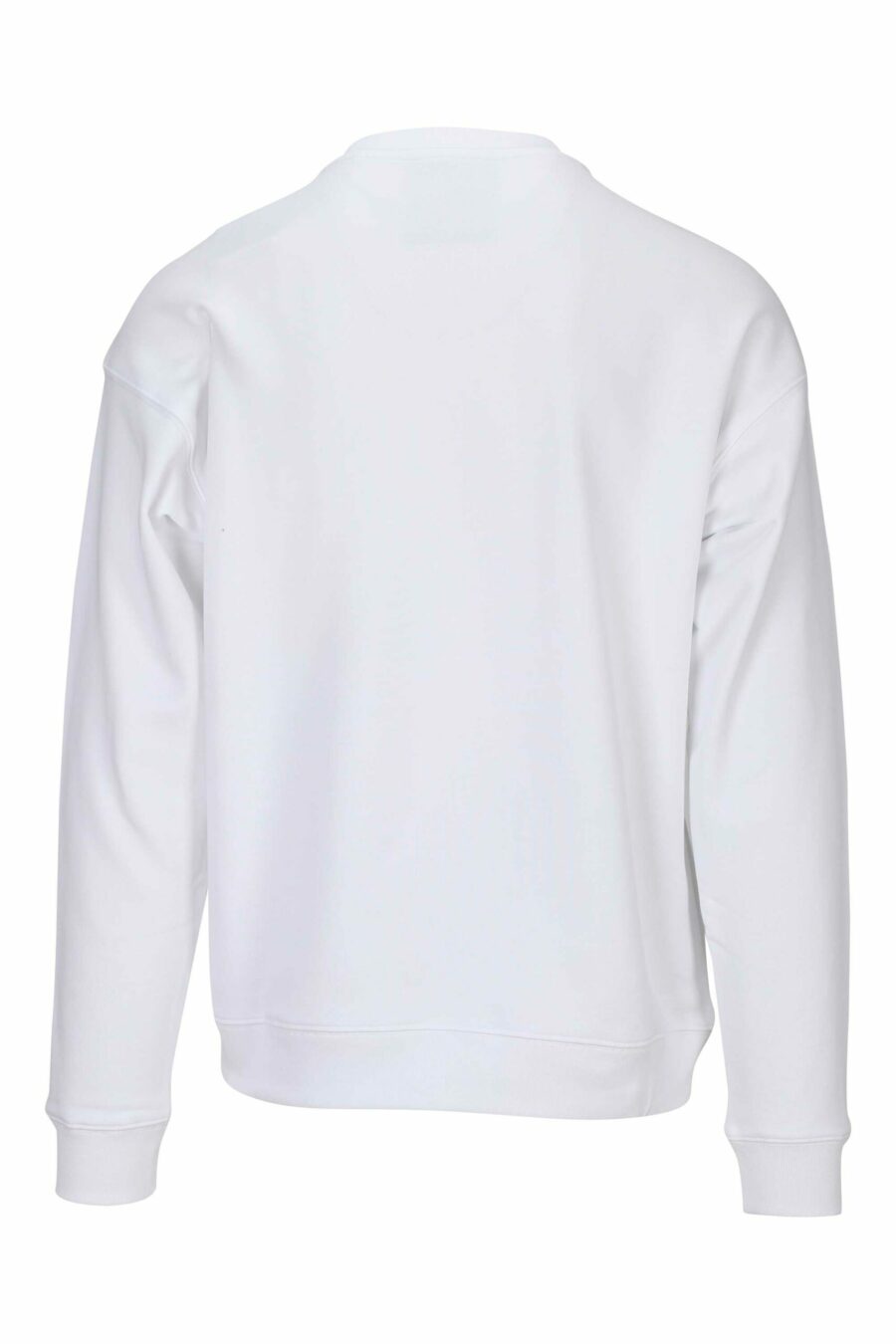 Sweat-shirt blanc en coton bio avec maxilogue noir classique - 667113402895 1 scaled