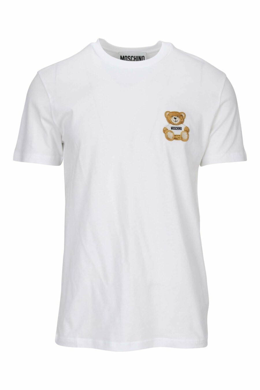 Camiseta blanca con minilogo "teddy" bordado - 667113455334 scaled