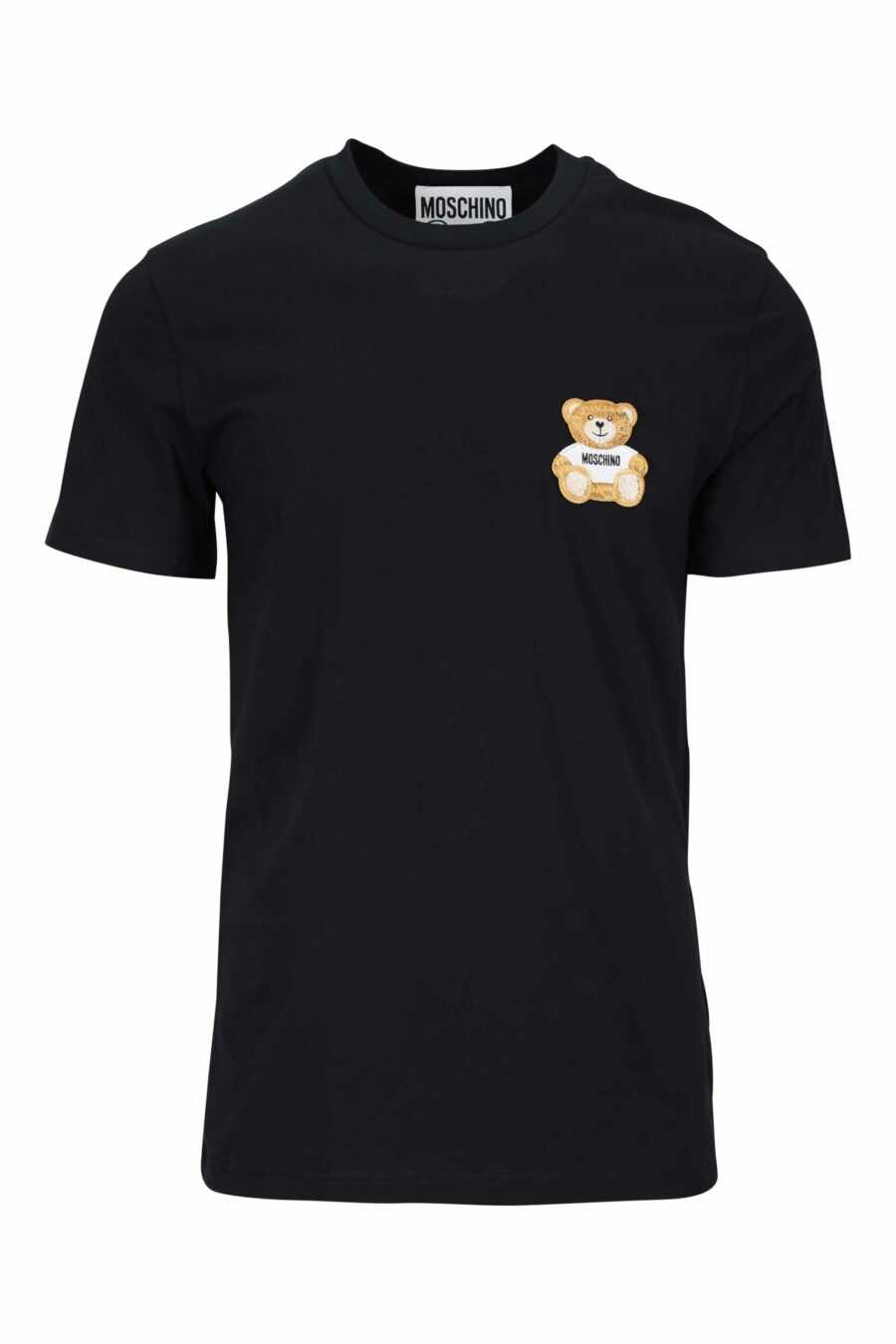 T-shirt preta com minilogo "teddy" bordado - 667113455549 scaled