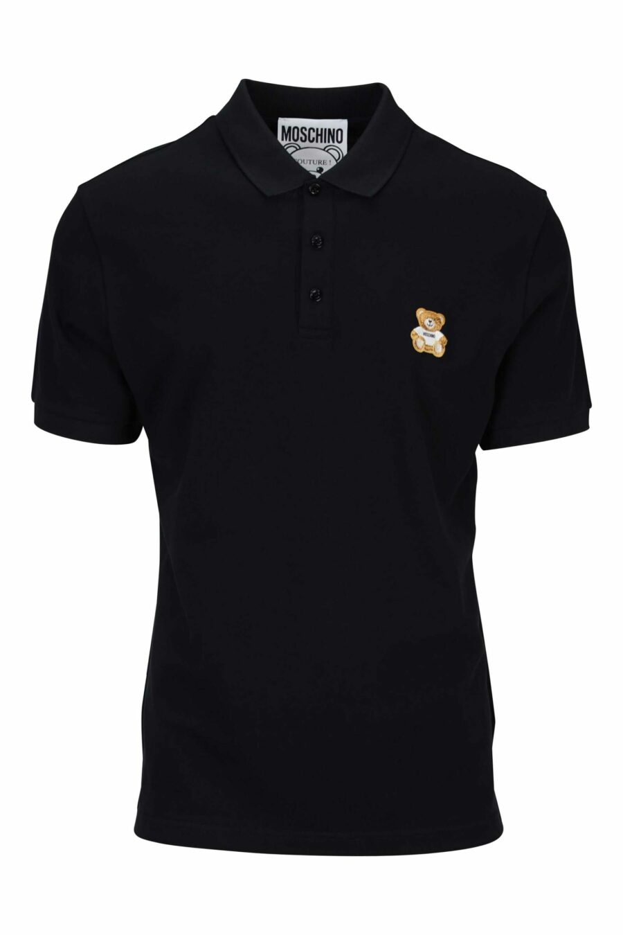 Schwarzes Poloshirt mit gesticktem "Teddy"-Logo - 667113458069 skaliert