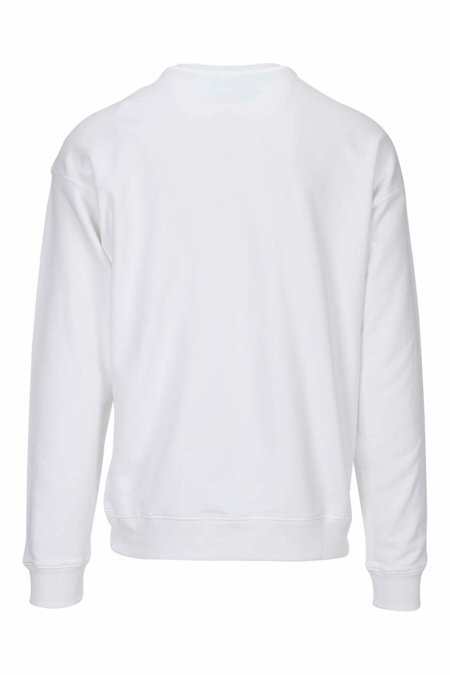 White sweatshirt with monochrome dotted bear maxilogo - 667113458137 1 scaled