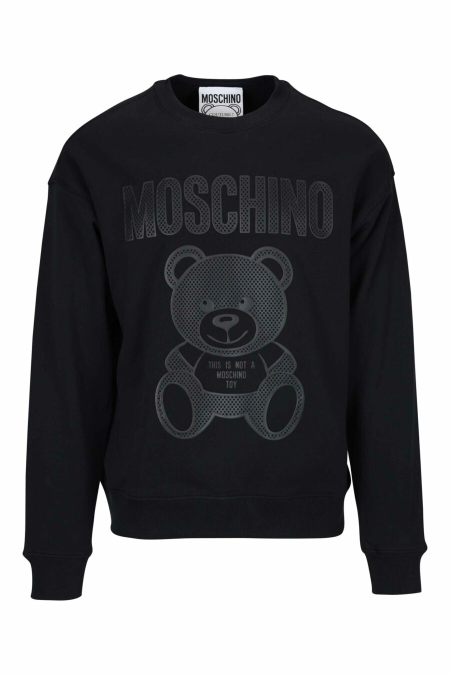 Schwarzes Sweatshirt mit einfarbig gepunktetem Bären-Maxilogo - 667113458274 skaliert