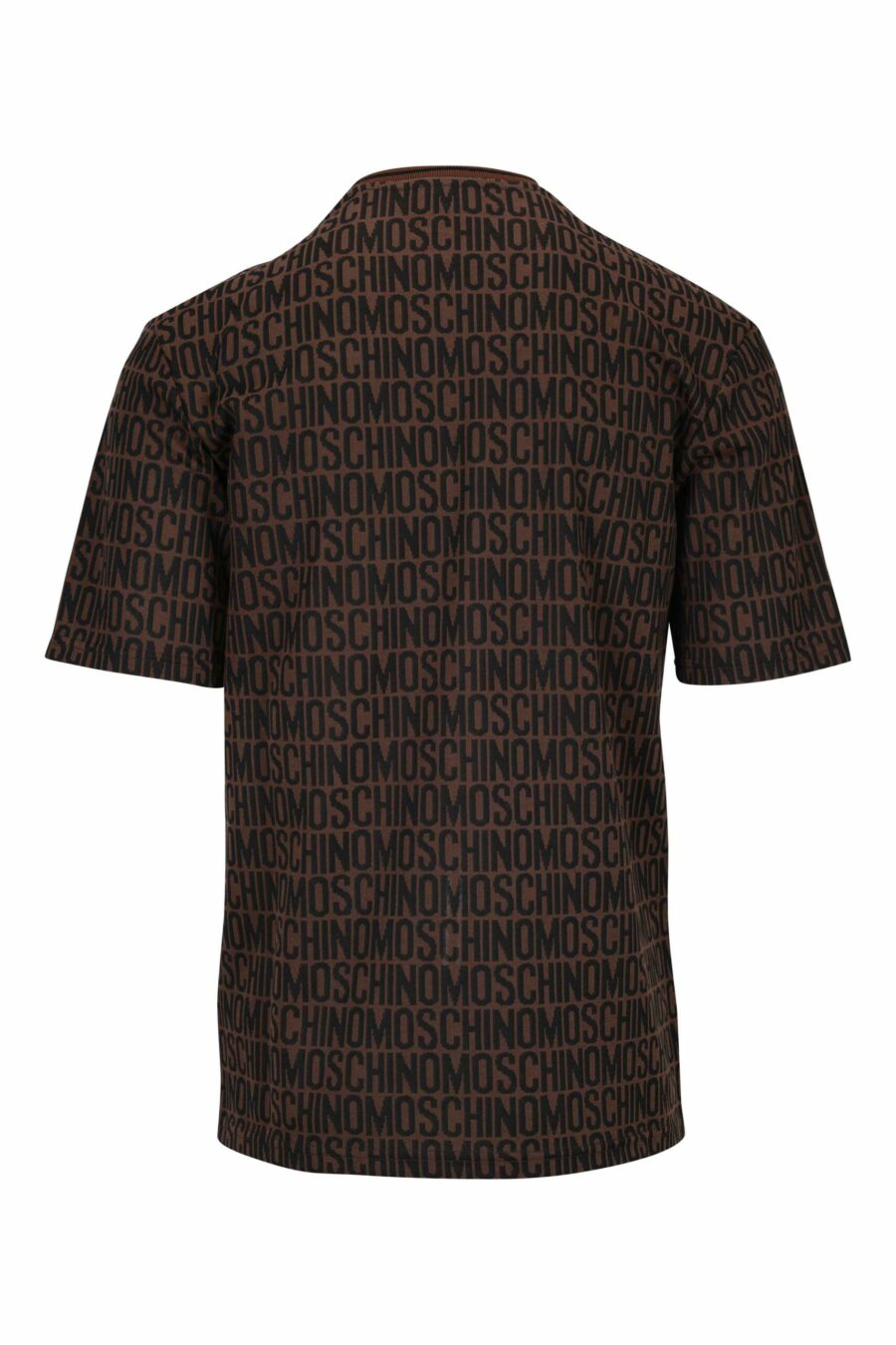 T-shirt castanha com o logótipo clássico "all over" - 667113465227 1 scaled