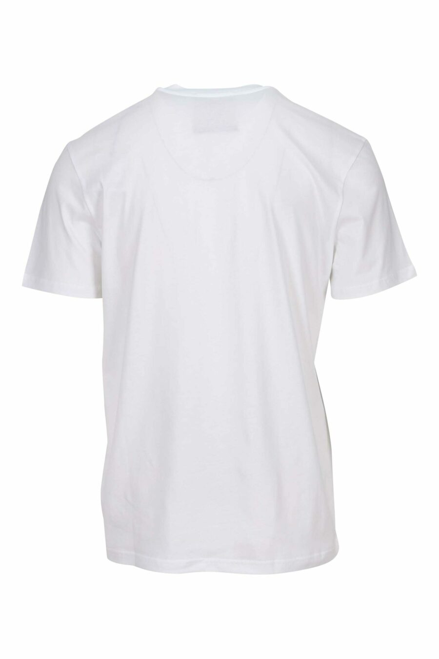 T-shirt blanc surdimensionné en coton biologique avec maxilogue noir classique - 667113751788 1 scaled