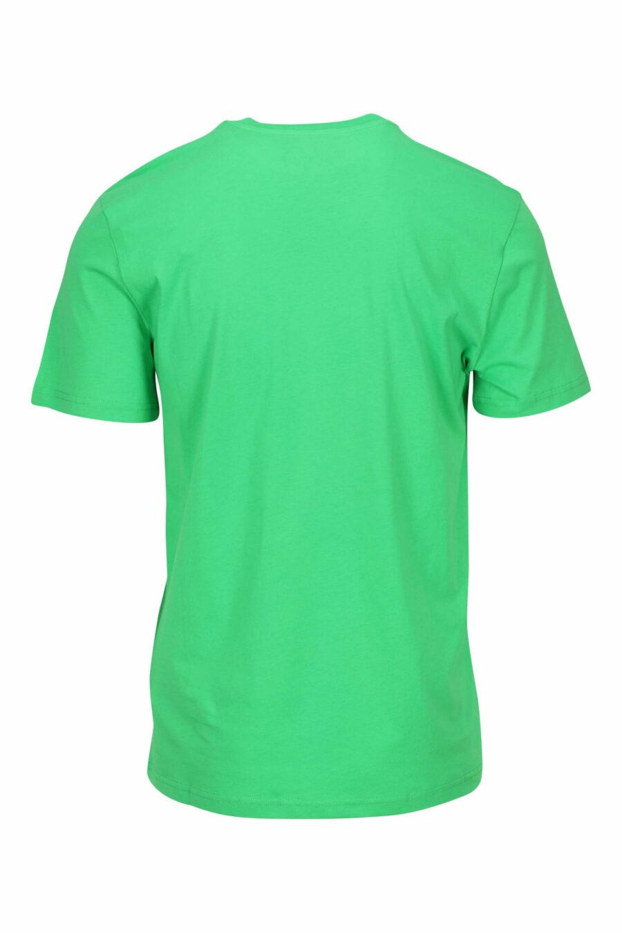 Green oversize organic cotton T-shirt with classic black maxilogue - 667113751917 1 scaled