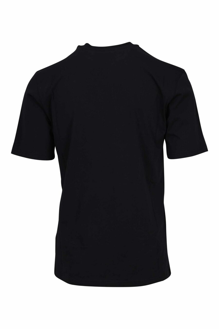 Black organic cotton T-shirt "100% pure moschino" - 667113765150 1 scaled