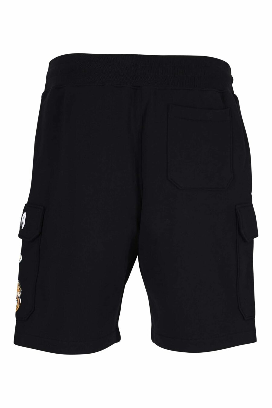 Pantalón de chándal negro de algodón orgánico estilo cargo y logo oso dibujo - 667113767390 2 scaled