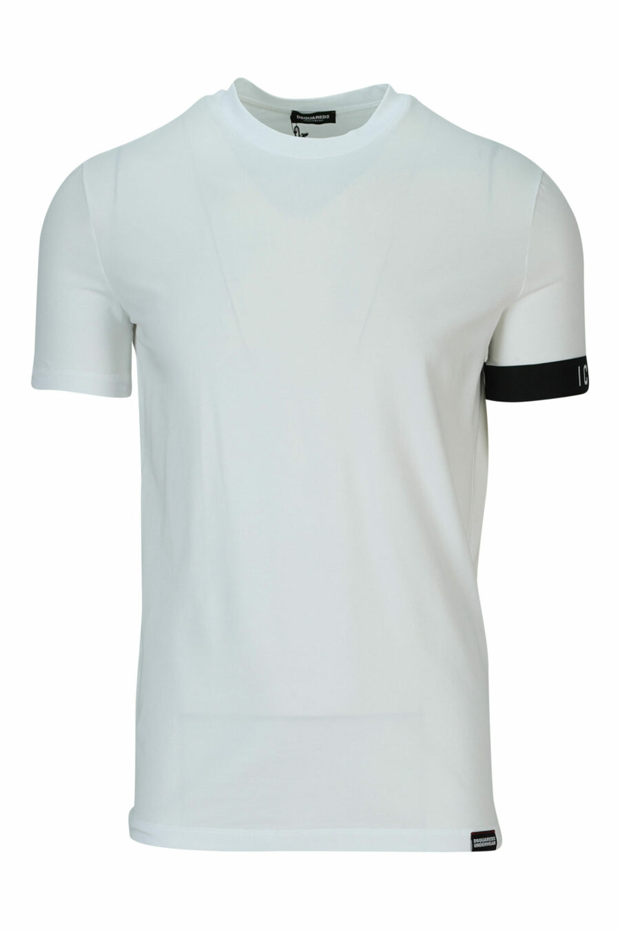 Weißes T-Shirt mit schwarzem Logo - 8032674767493 skaliert