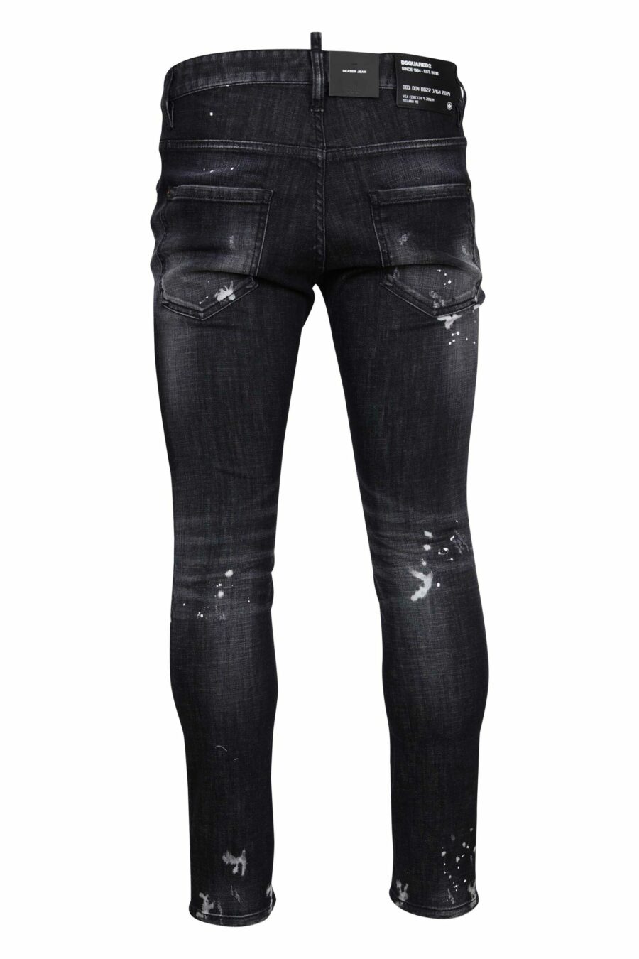 Black "skater jean" trousers with rips and semi-worn - 8054148300746 1 scaled