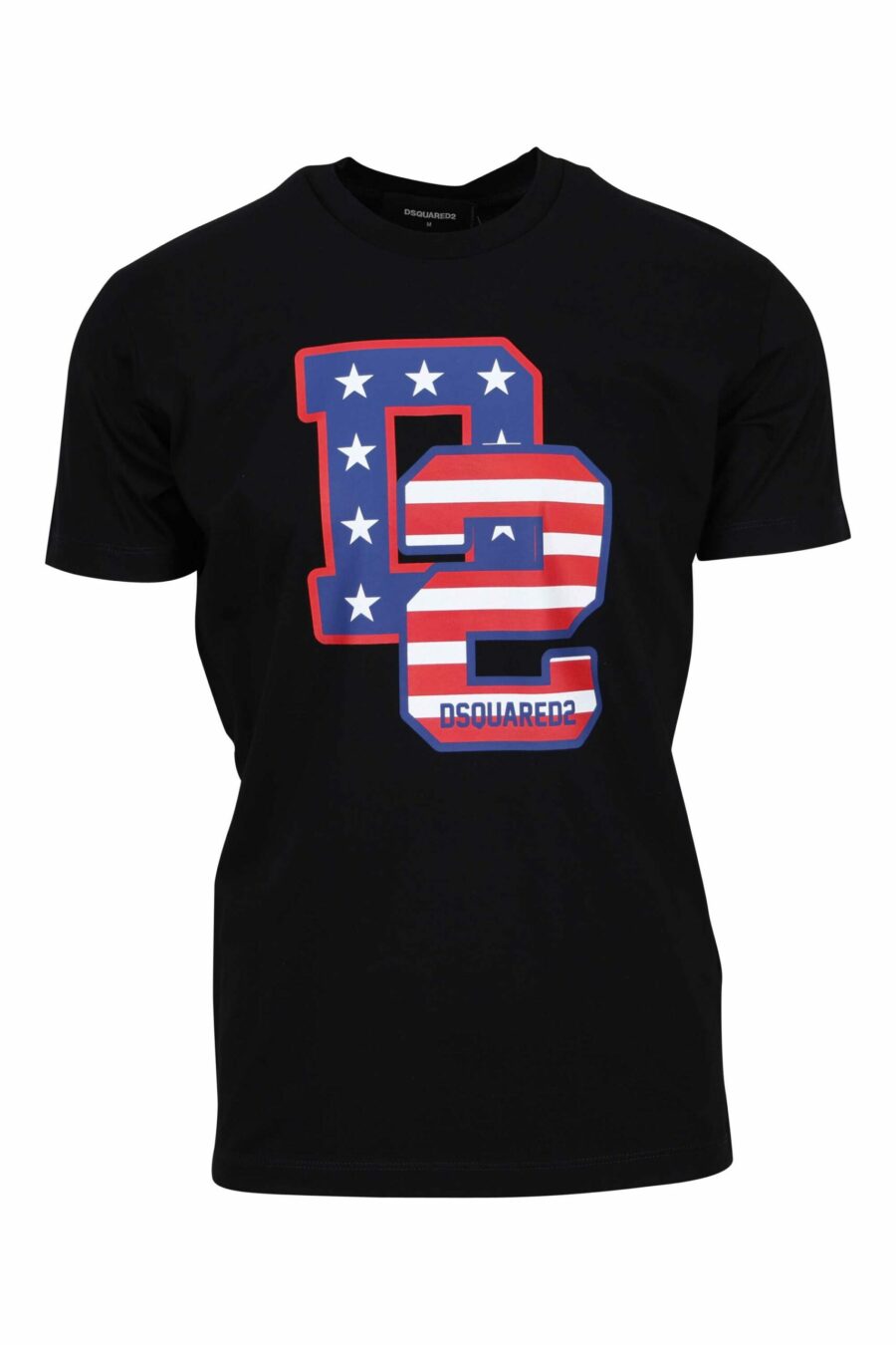 Camiseta negra con maxilogo "D2" bandera - 8054148332518 scaled