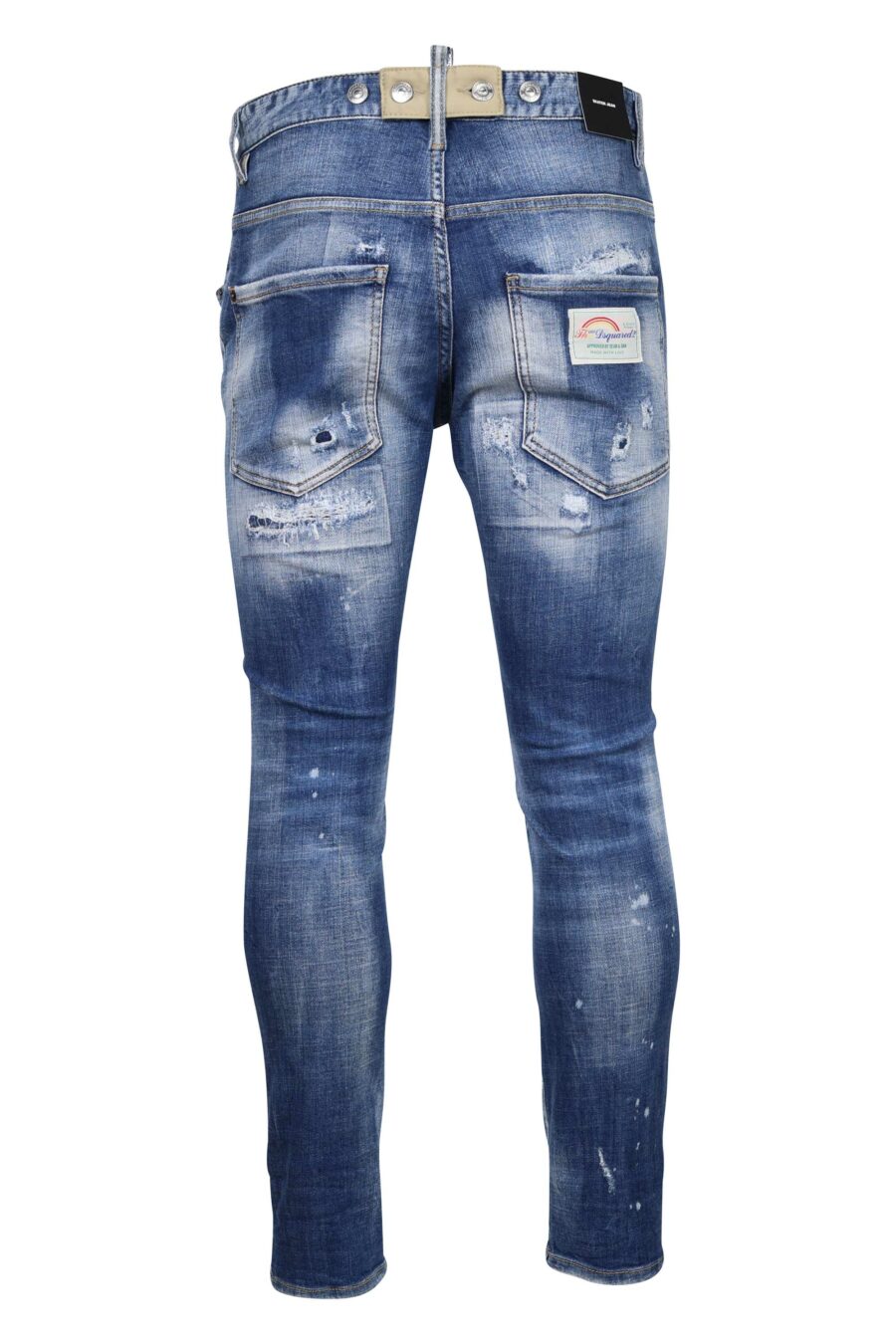 Dsquared2 - Pantalón vaquero azul claro skater jean con rotos y