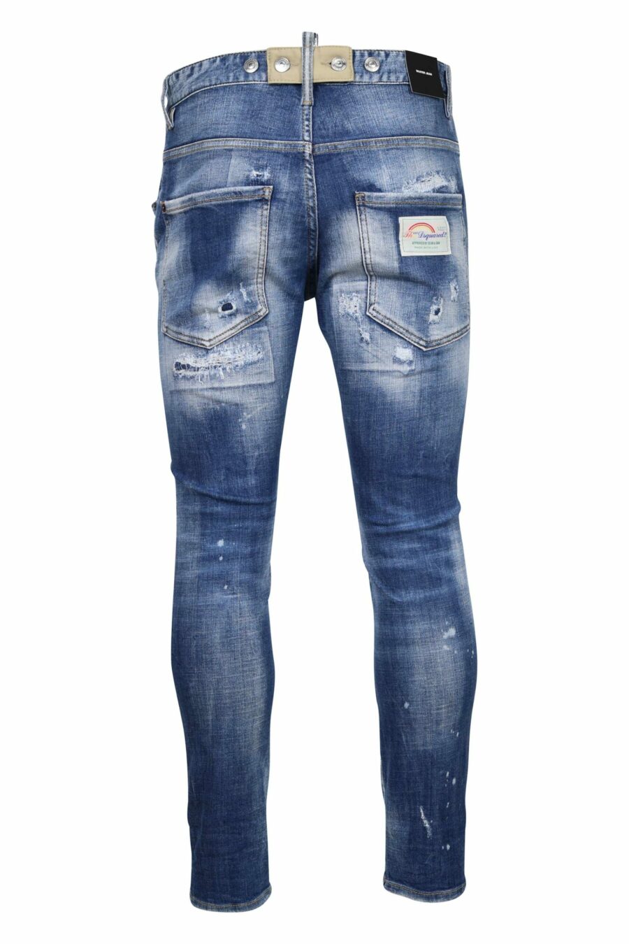 Light blue jeans "skater jean" with rips and frayed - 8054148338848 2 scaled