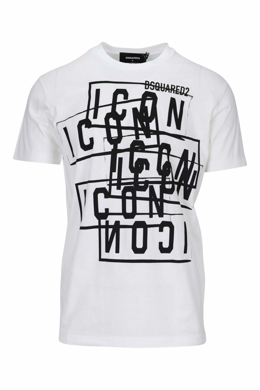 T-shirt blanc avec logo "icon" tamponné - 8054148362676 à l'échelle
