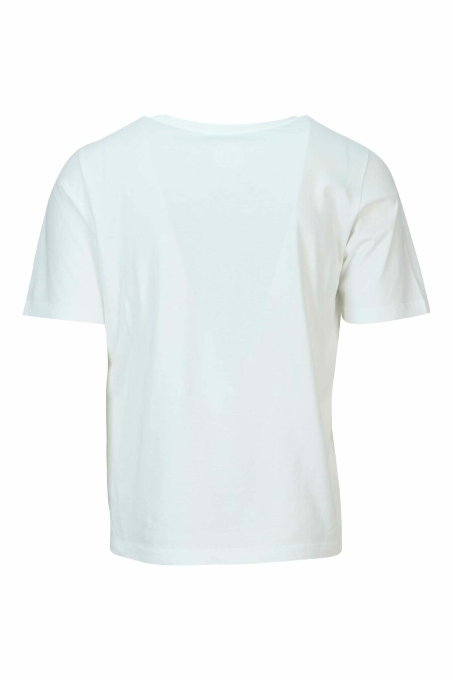 Weißes Oversize-T-Shirt mit fliederfarbenem Maxilogo - 8054148463342 1 skaliert