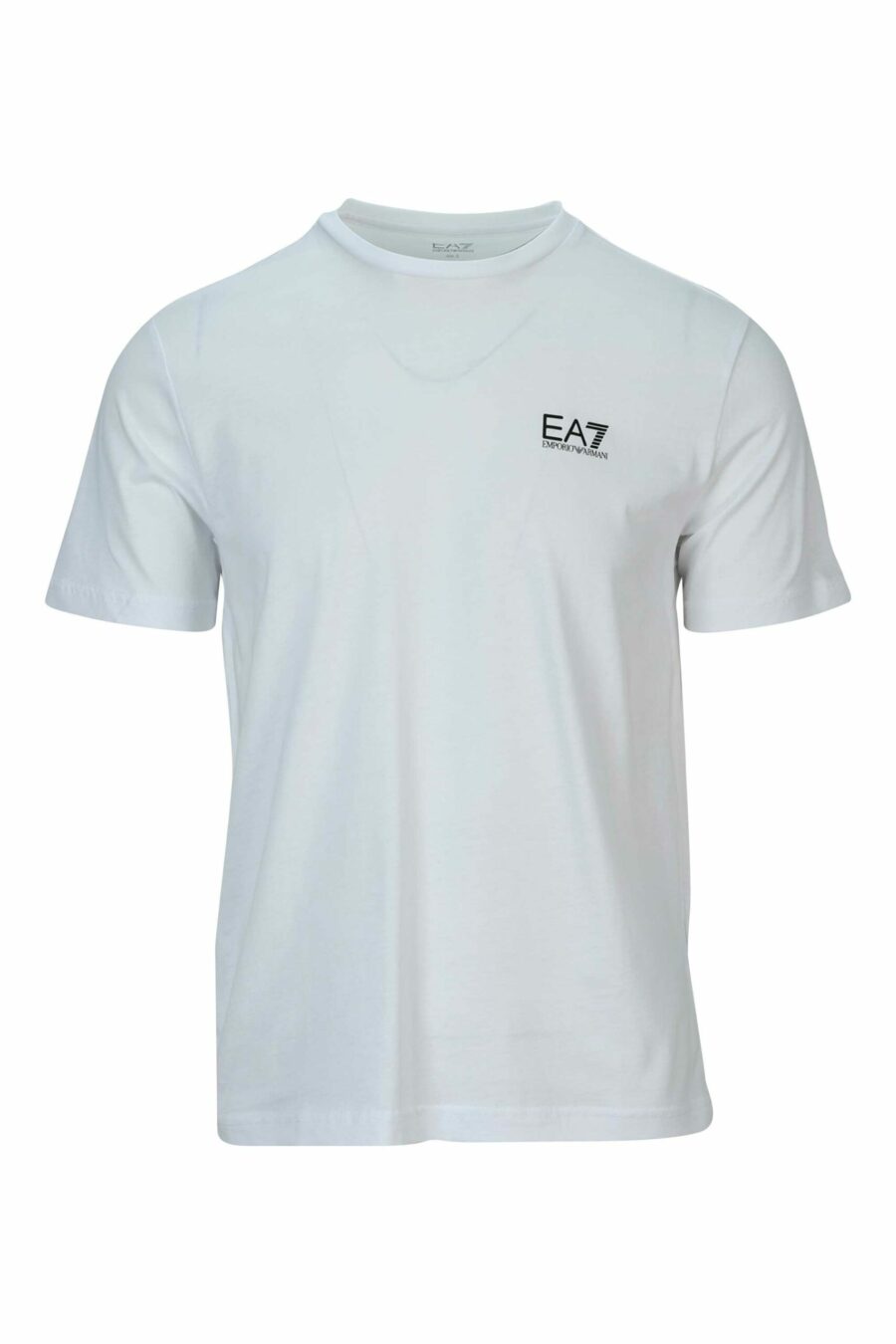 Weißes T-Shirt mit vertikalem "lux identity" Maxilogo auf dem Rücken - 8058947452569 skaliert