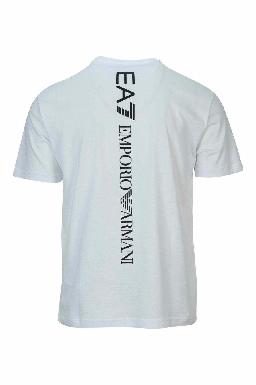 Weißes T-Shirt mit vertikalem "lux identity" Maxilogo auf dem Rücken - 8058947452569 1 skaliert