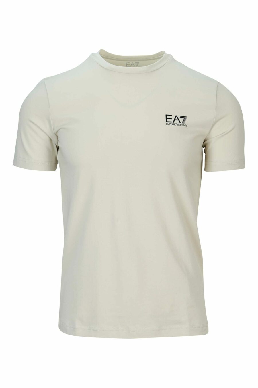Beigefarbenes T-Shirt mit gummiertem "lux identity" Minilogo - 8058947457700 skaliert