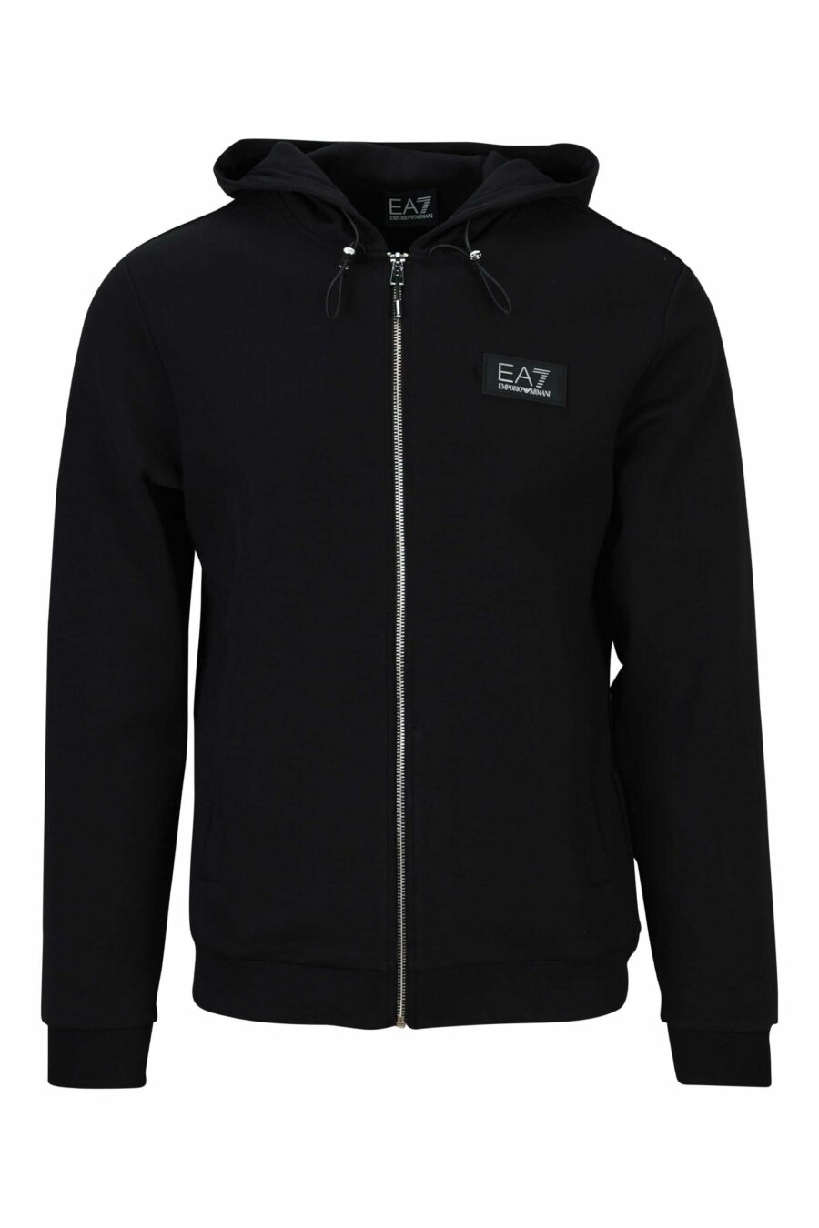 Schwarzes Kapuzensweatshirt mit Minilogue "lux identity" auf schwarzem Abzeichen - 8058947471003 skaliert