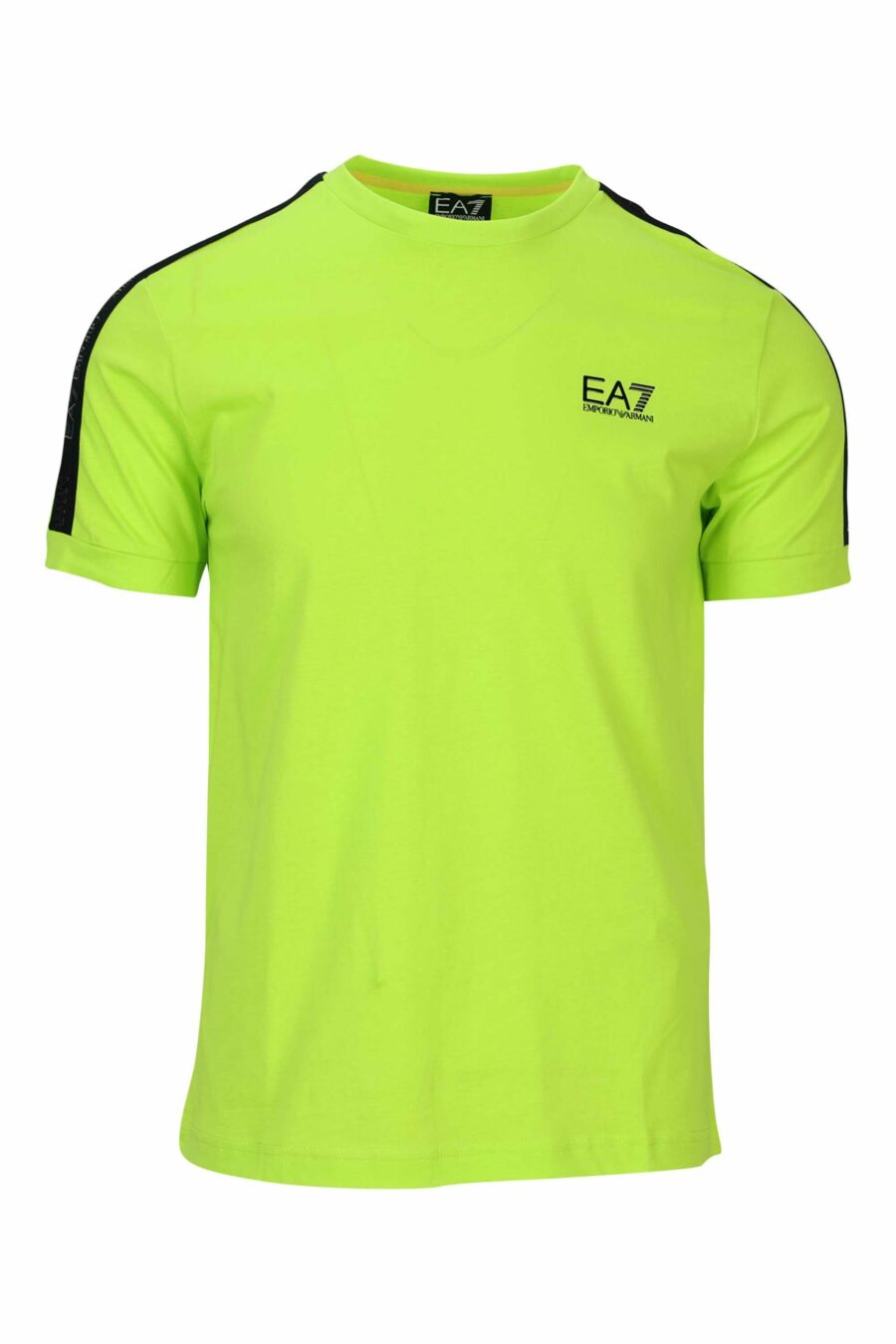 Lime green T-shirt with black "lux identity" mini-logo tape - 8058947490943 scaled
