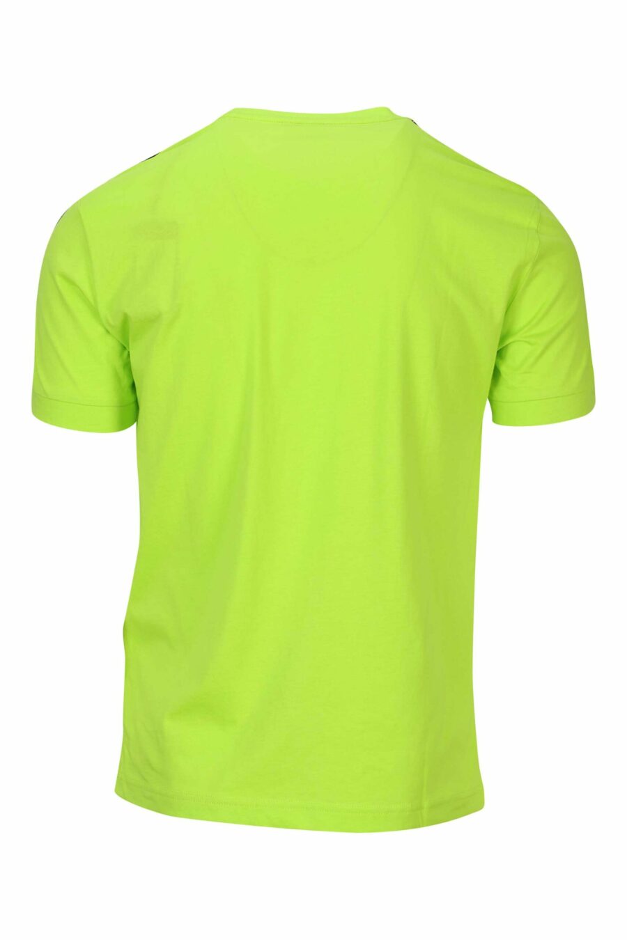 Lime green T-shirt with black "lux identity" mini-logo tape - 8058947490943 1 scaled