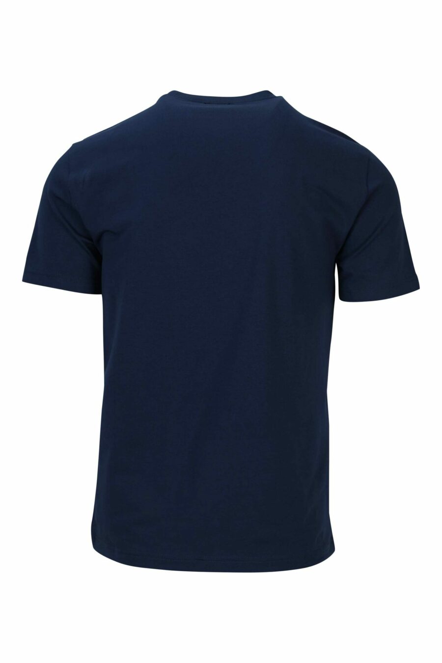 Dunkelblaues T-Shirt mit neonorangem "lux identity" Maxilogo - 8058947491445 1 skaliert