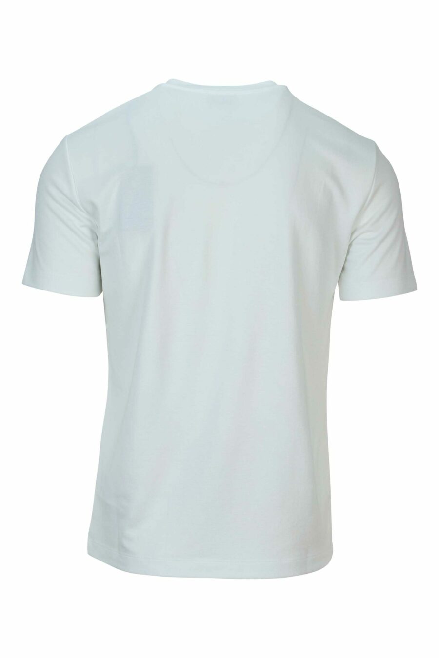 White oversize T-shirt with white "lux identity" mini-logo on black plate - 8058947508495 1 scaled