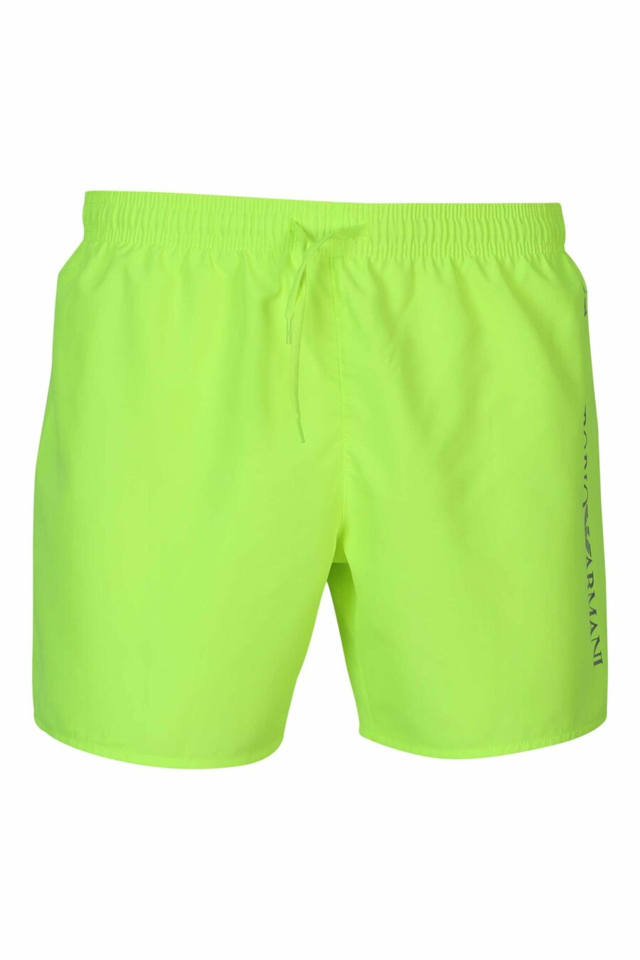 Neongrüner Badeanzug mit vertikalem seitlichem "lux identity" Logo - 8059972905280 skaliert