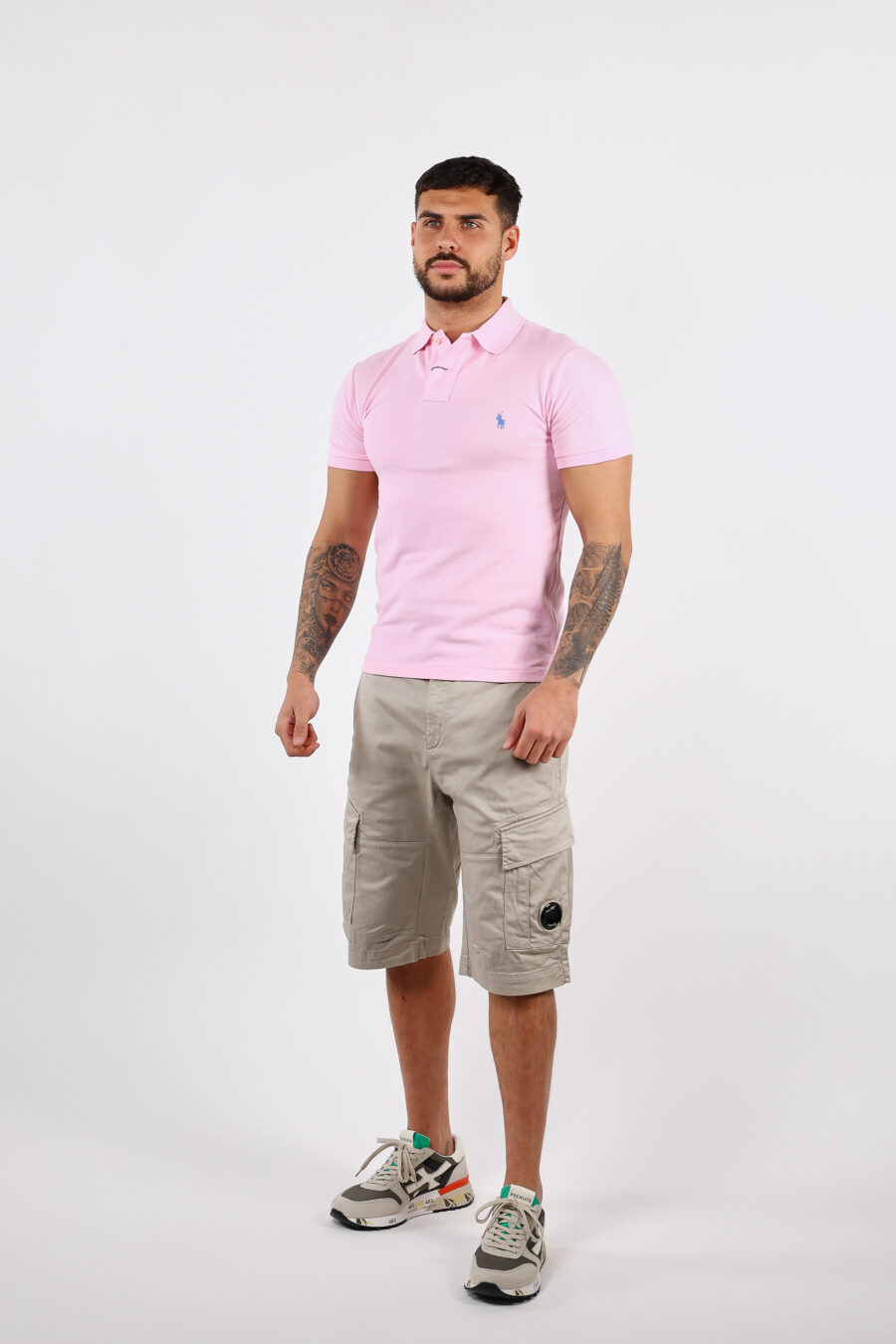 Pink polo shirt with mini-logo "polo" - BLS Fashion 161