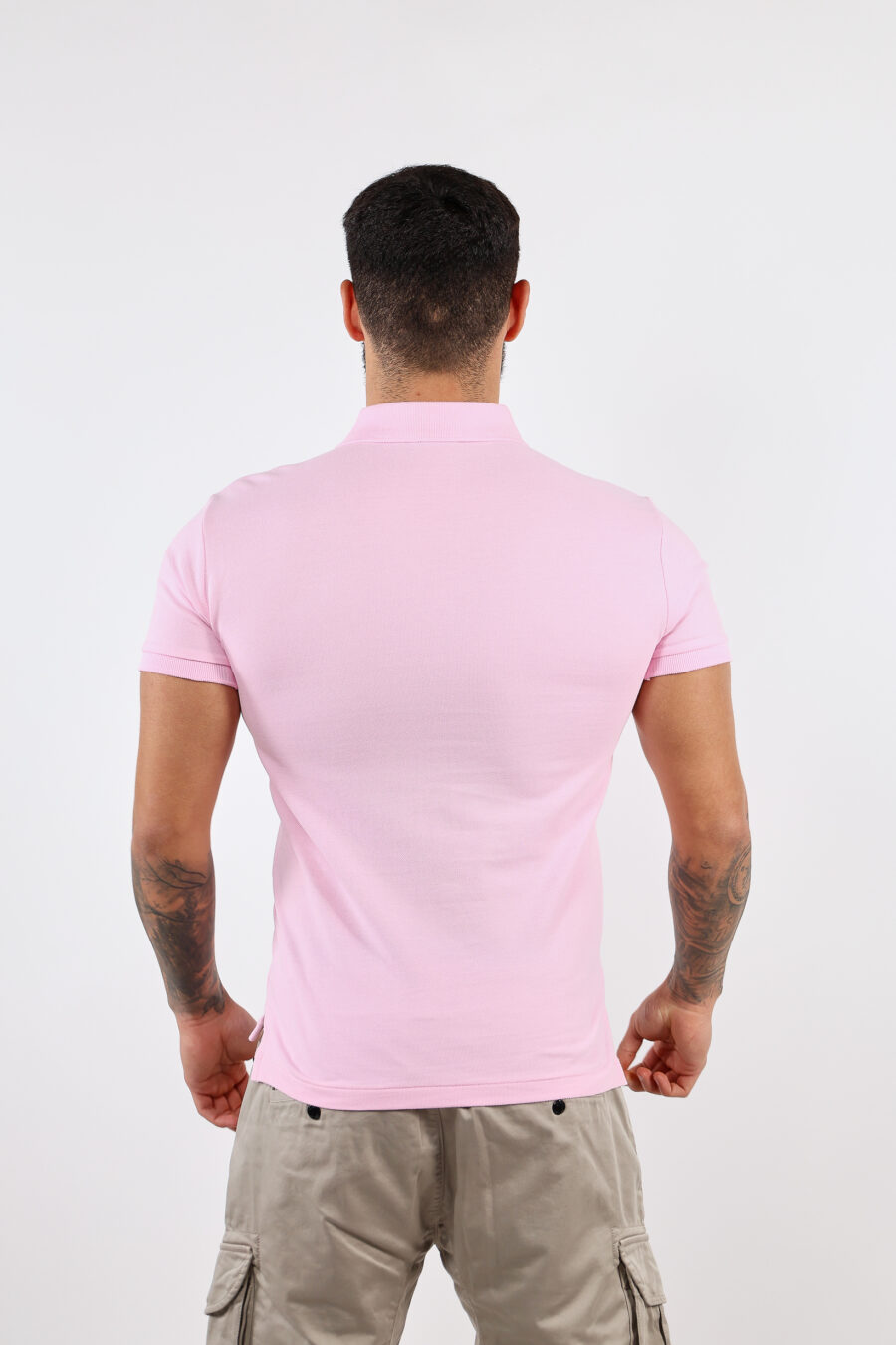 Pink polo shirt with mini-logo "polo" - BLS Fashion 163