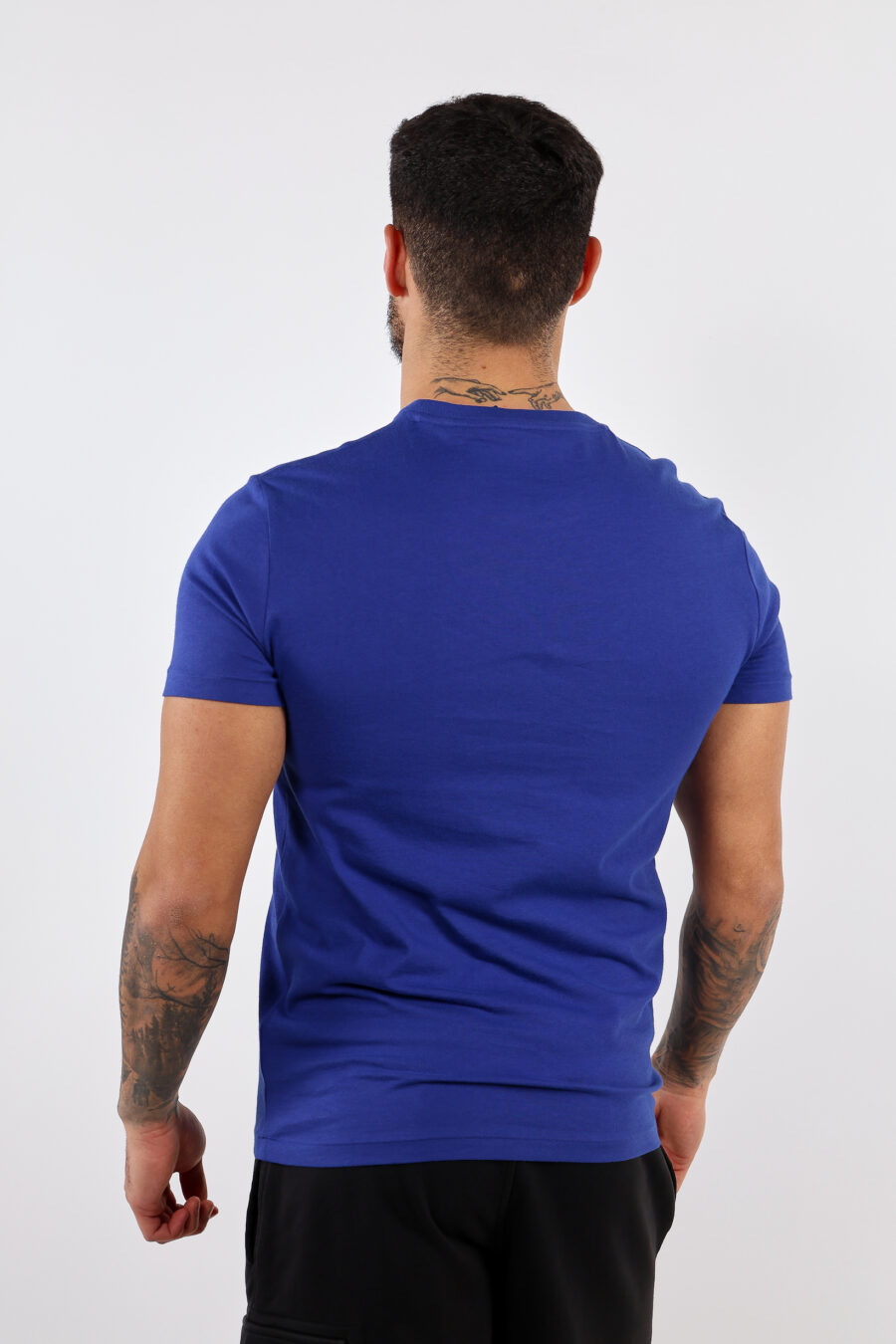 T-shirt bleu avec mini-logo "polo" - BLS Fashion 284