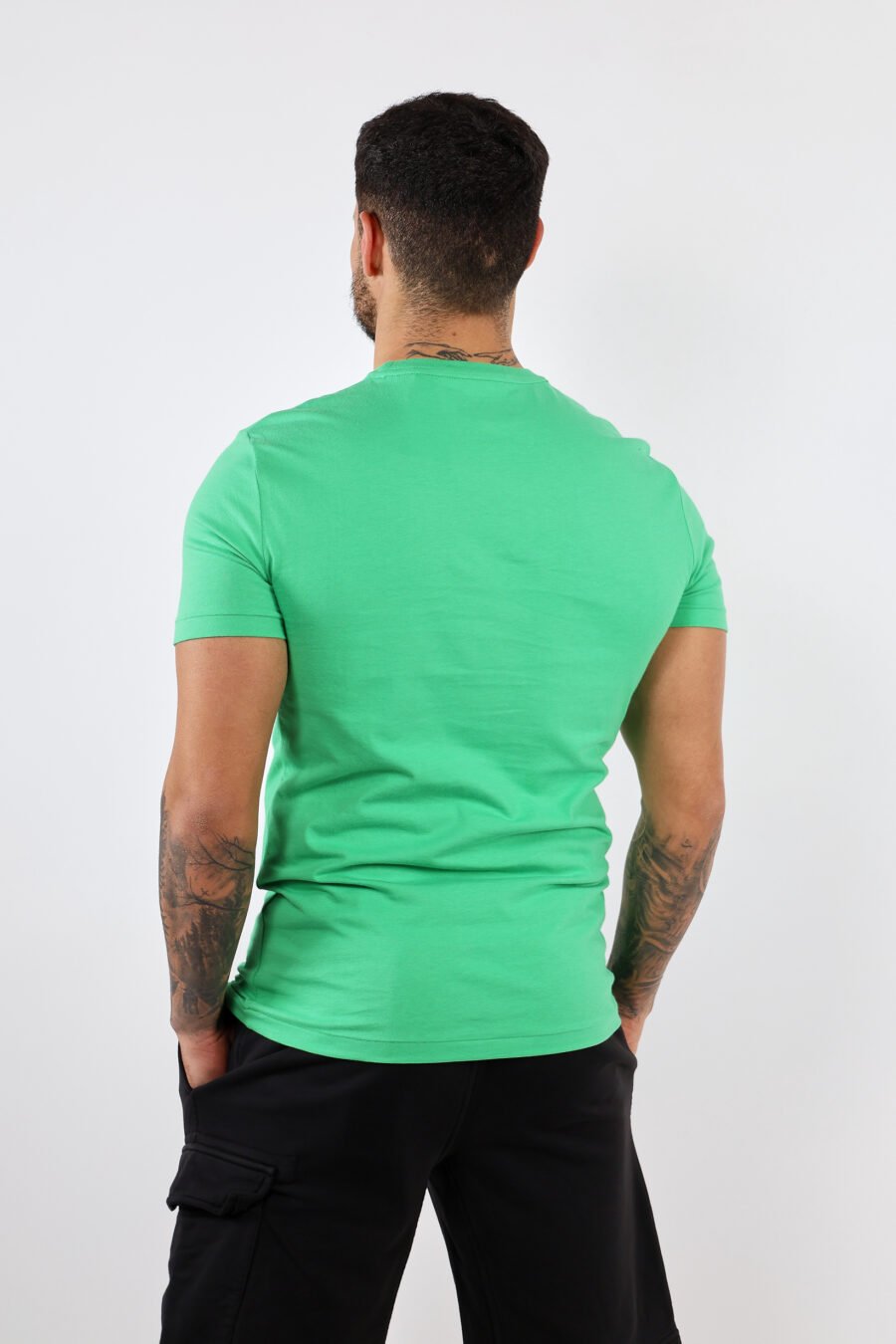 Grünes und gelbes T-Shirt mit Mini-Logo "Polo" - BLS Fashion 305