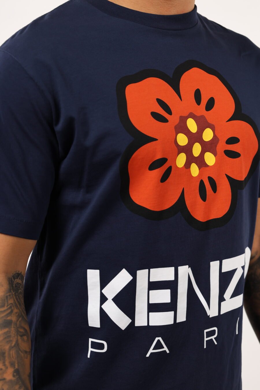 Camiseta azul con logo "flower" - 108975