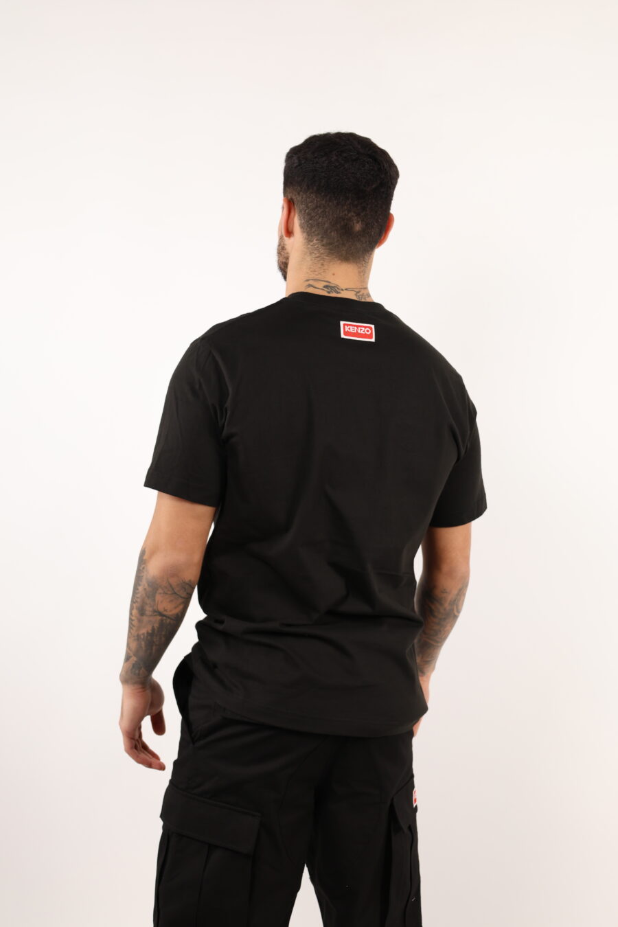 Camiseta negra con minilogo "kenzo elephant" - 109022