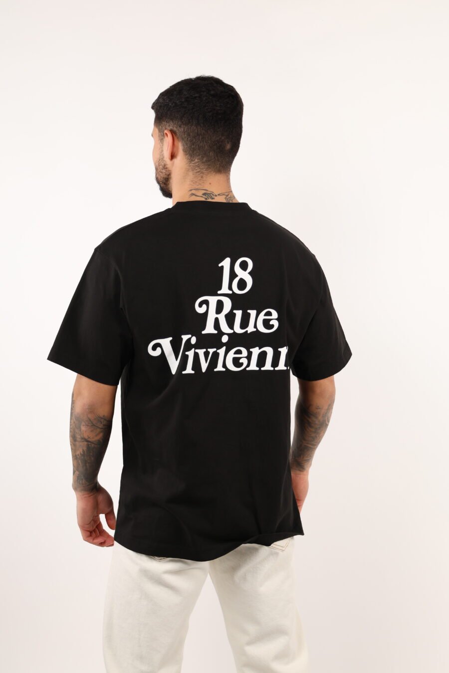 Camiseta negra "oversize" con maxilogo "kenzo by verdy" - 109051