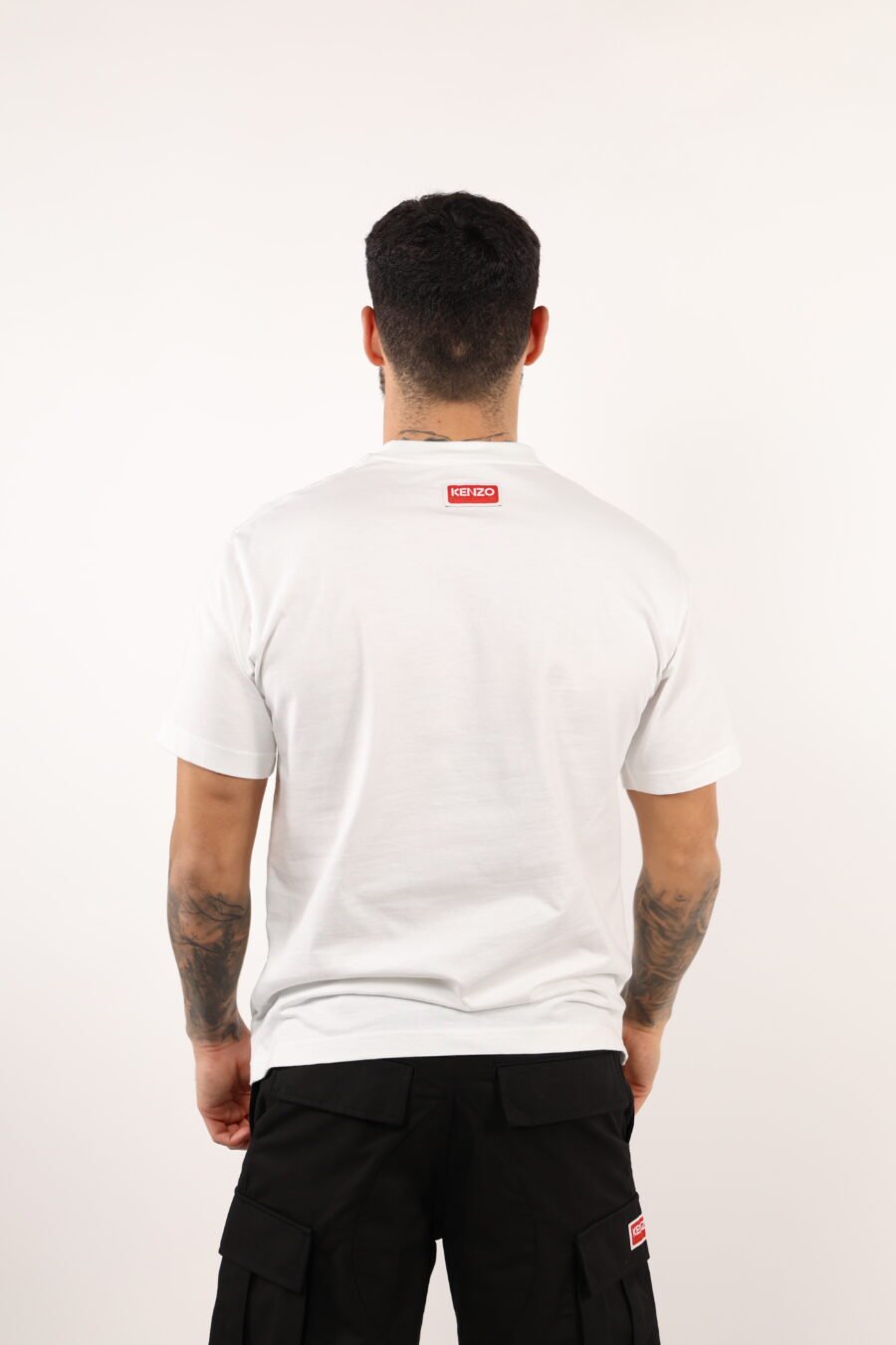 Camiseta blanca con maxilogo "kenzo elephant" - 109084