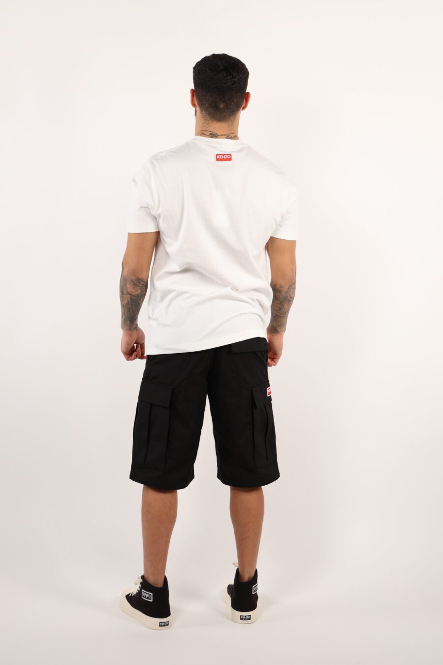 Camiseta blanca "slim" con minilogo tigre - 109105