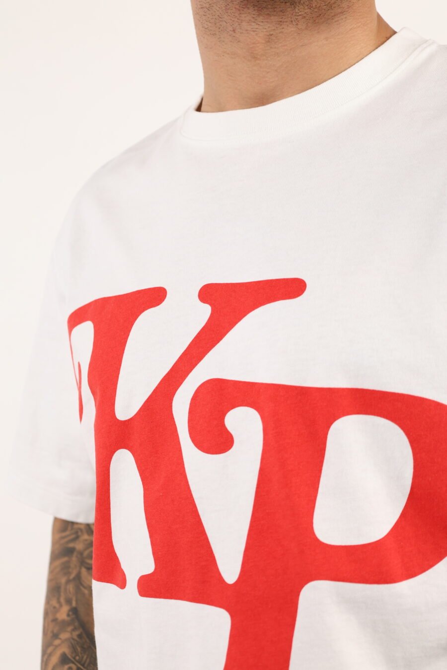 Camiseta blanca "oversize" con maxilogo "kenzo by verdy" - 109111