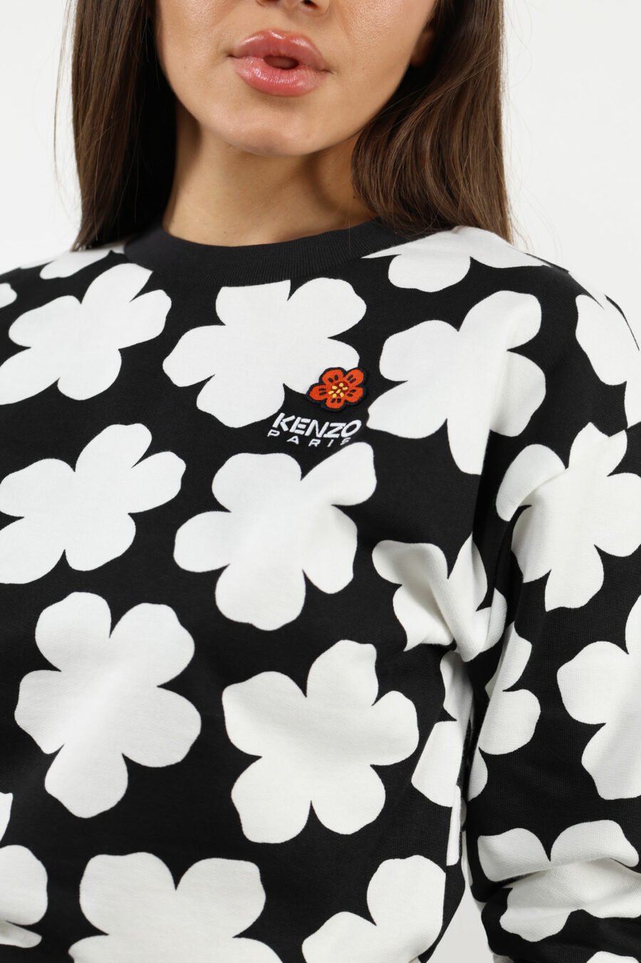 Schwarzes Sweatshirt "all over mini flower kenzo" - 109612