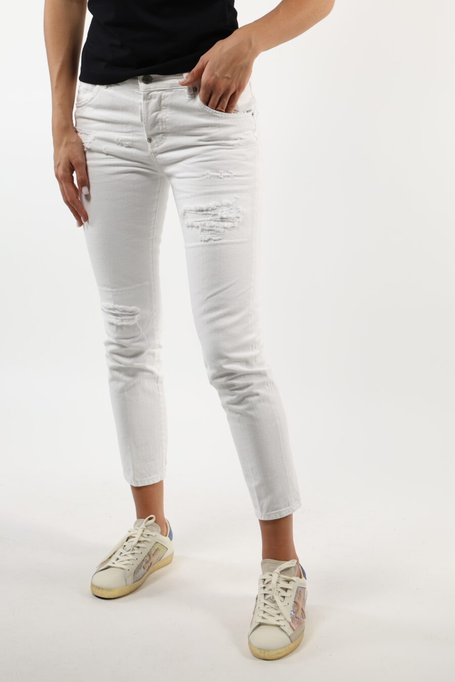 Jeans blanc "cool girl jean" - 110602