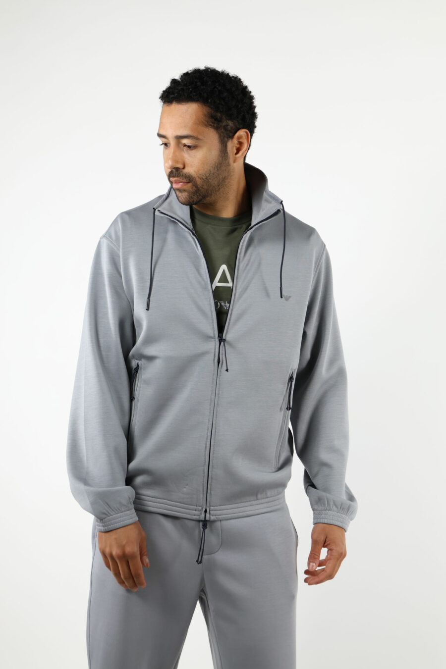 Grey sweatshirt with eagle minilogue - 110925