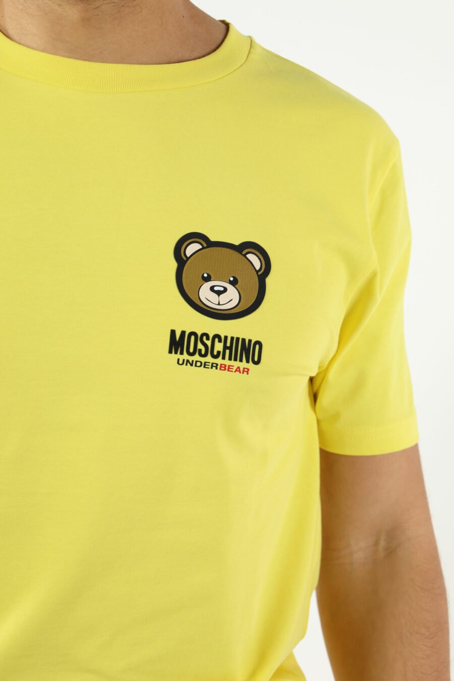 T-shirt jaune avec logo mini patch ours "underbear" - 111027