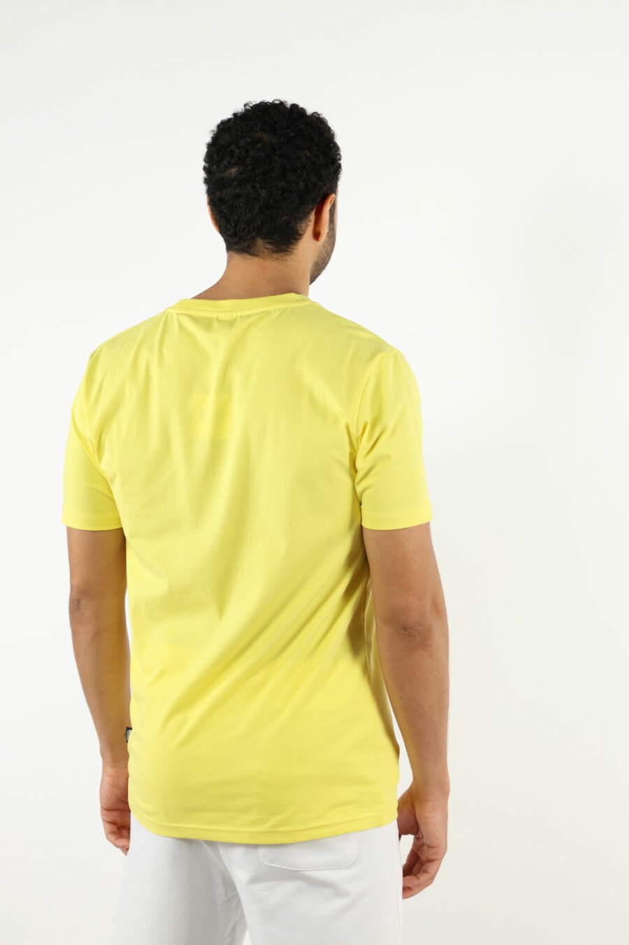 Gelbes T-Shirt mit Mini-Logo-Bärenaufnäher "underbear" - 111028