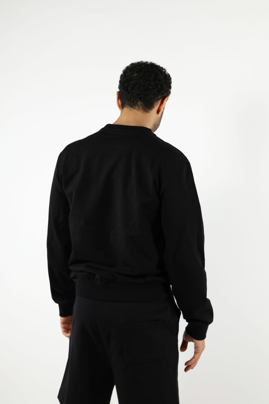 Black sweatshirt with underbear bear mini logo patch - 111060
