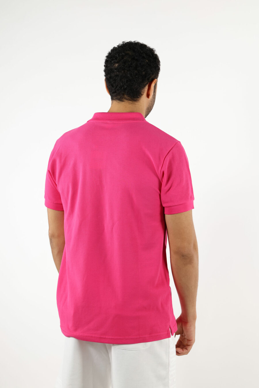 Fuchsia polo shirt with mini-logo "swim" - 111076