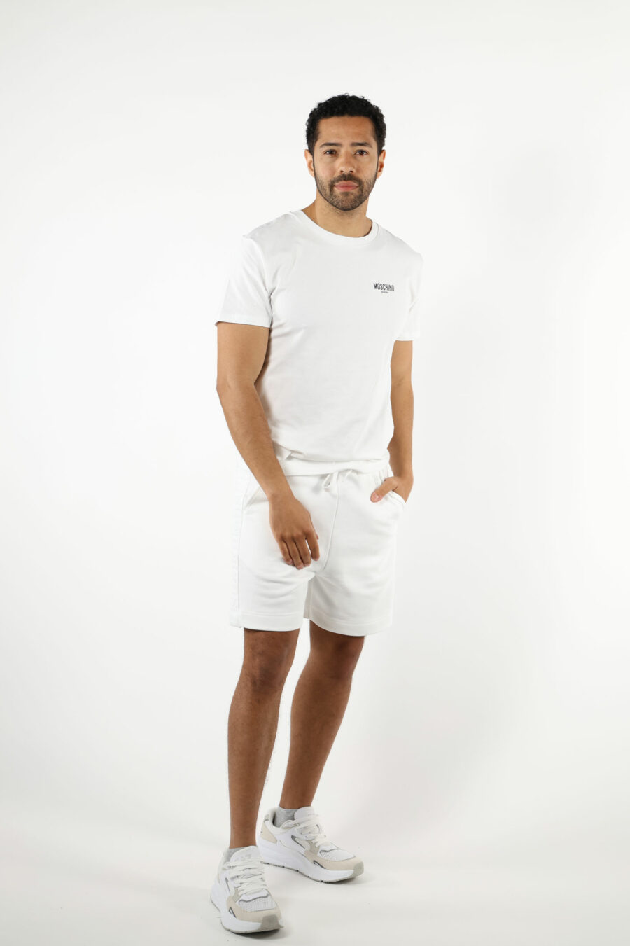 Camiseta blanca con minilogo "swim" - 111085