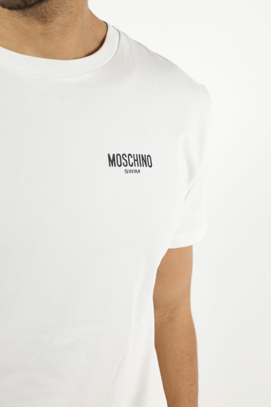 Camiseta blanca con minilogo "swim" - 111087