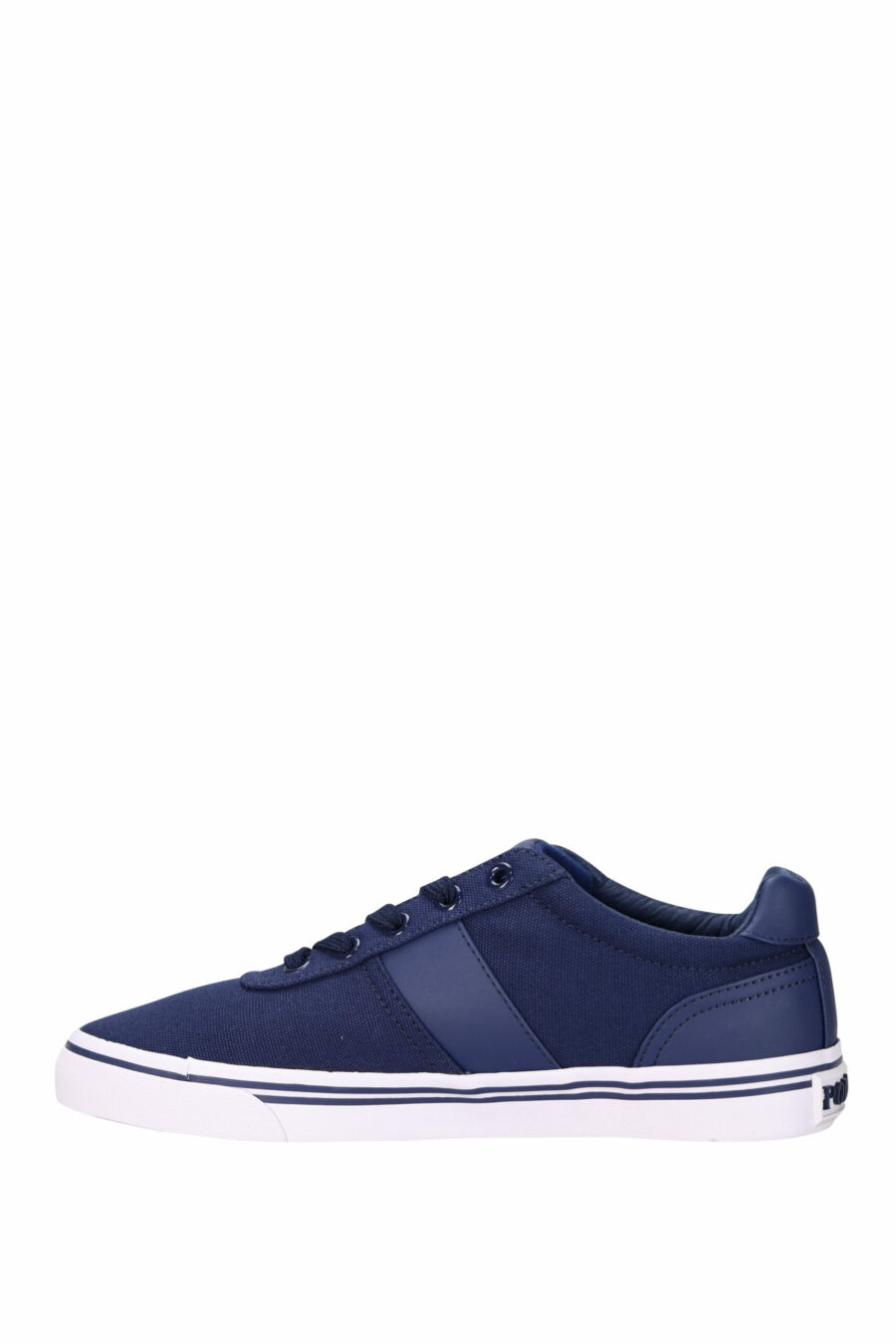 Dark blue trainers with mini-logo "polo" and white sole - 3611588439341 2 scaled